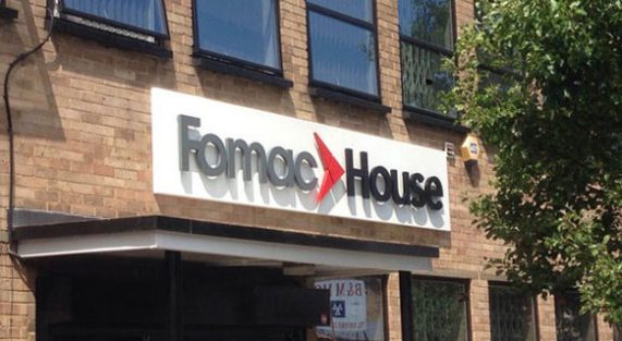 Femac House Raised Letter Built Shopfront sign