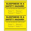 Sleepiness is safety hazard poster, Health and safety poster, warning posters, office posters