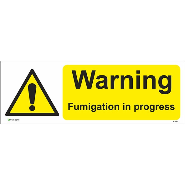 Warning Fumigation In Progress Sign, Hazard Signage, Chemical Hazard Signs, Agricultural Sign Boards