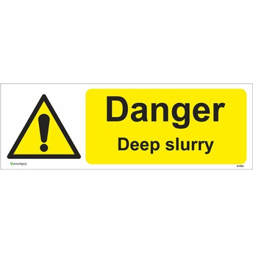Danger Deep Slurry Sign, Hazard Signage, Chemical Hazard Signs, Agricultural Sign Boards
