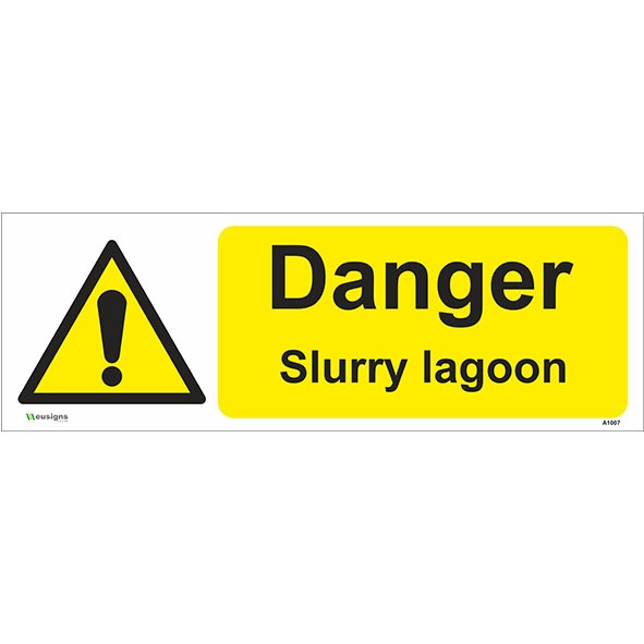 Danger Slurry Lagoon Sign