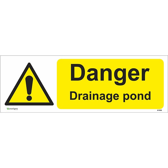 Danger Drainage Pond Sign, Agriculture Signs, Farm Signs