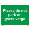 Please Do Not Park On Grass Verge Sign