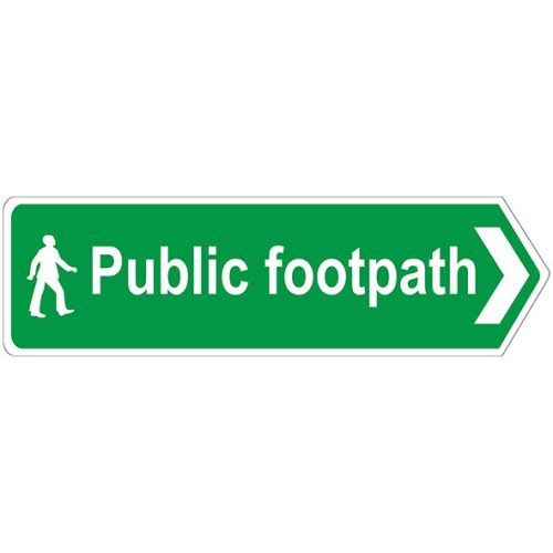 Public Footpath Sign Right Arrow