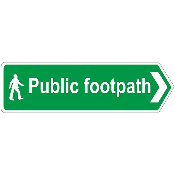 Public Footpath Sign Right Arrow