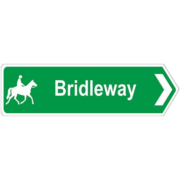 Bridleway Right Arrow Sign