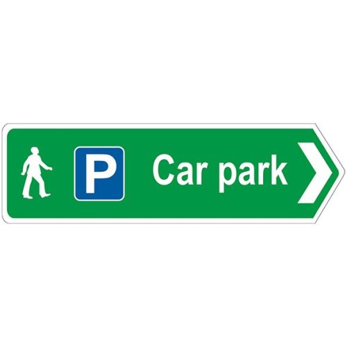 Car Park Right Arrow Sign