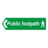 Public Footpath Sign Left Arrow