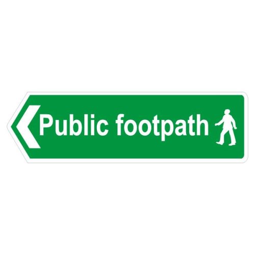 Public Footpath Sign Left Arrow