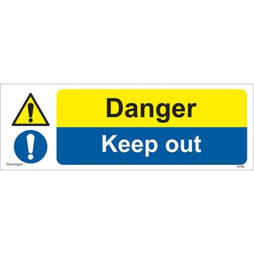 Danger Keep Out Sign, Keep out signs, danger signs, hazard signs, combined safety signage