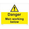 Danger Men Working Below Sign, men working signs, beware of danger sign, warning signs, caution signs, men working height signs