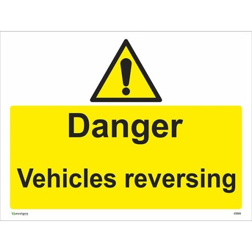 Reversing Sign, warning signs, caution signs uk, construction site traffic sign, vehicle warning sign, temporary traffic sign