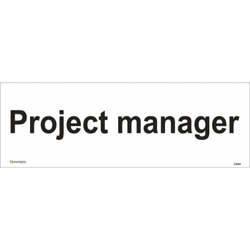 Project Manager Sign, Office Door Sign, office signs, office wall signs, custom safety signs, health and safety signs, safety signs uk, self-adhesive door stickers