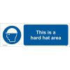 This Is A Hard Hat Area Sign, mandatory signs, buy wear PPE signs, buy personal protection equipment signs, wear protection equipment signs