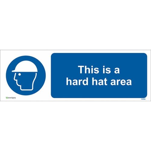 This Is A Hard Hat Area Sign, mandatory signs, buy wear PPE signs, buy personal protection equipment signs, wear protection equipment signs