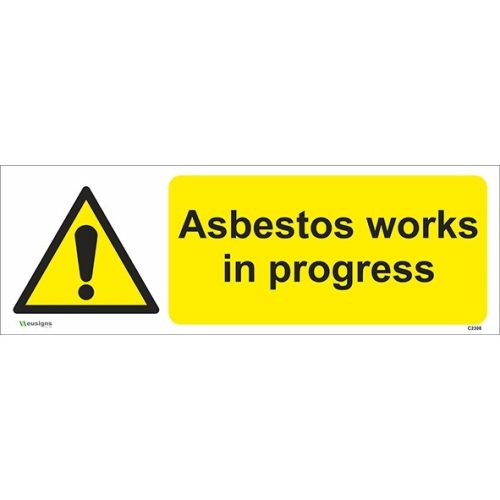 Asbestos Works In Progress Sign