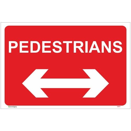 Buy Pedestrians Reversible Arrow Sign