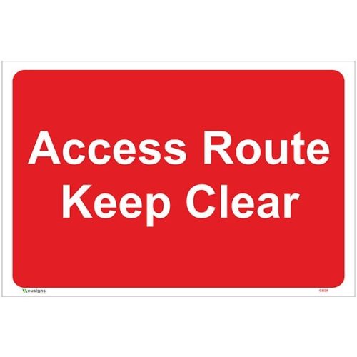 Access Route Keep Clear Sign