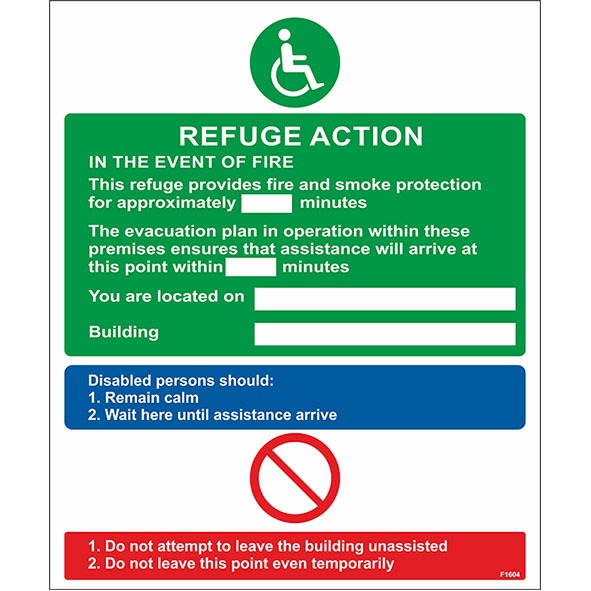 Refuge Action Sign