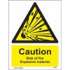 Caution Risk Of Fire Explosive Material Sign