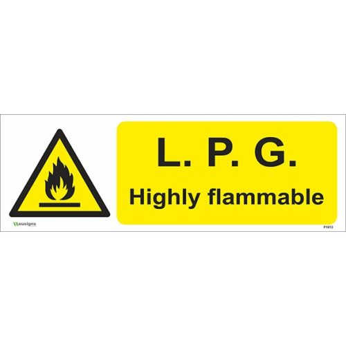 L.P.G. Highly Flammable Sign