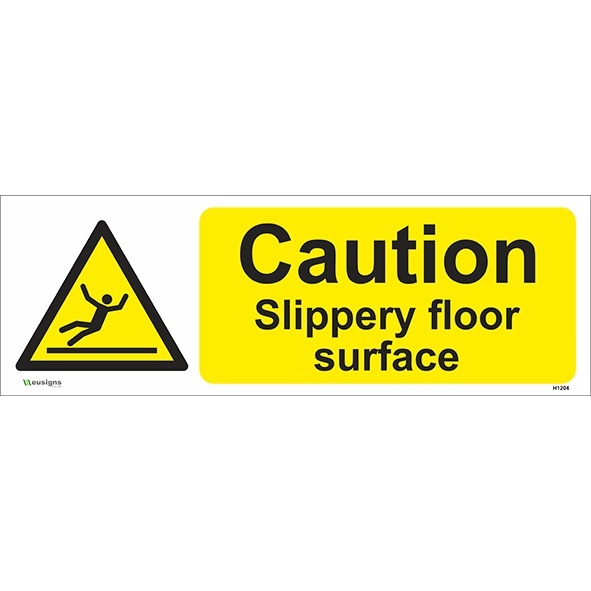 Caution Slippery Floor Surface Sign