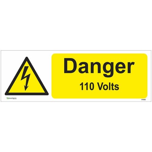 Danger 110 Volts Sign