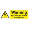 Warning High Voltage Cables Underground Sign