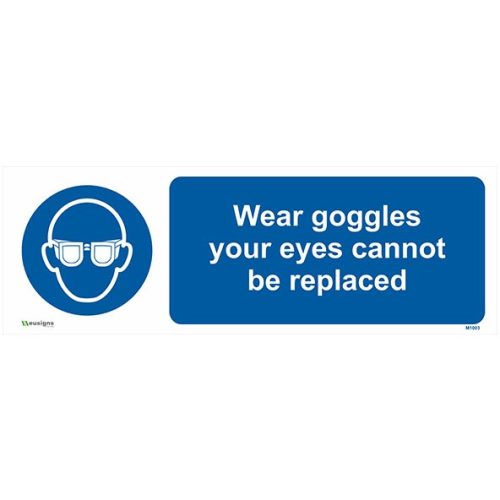 Eye Wear Goggles Your Eyes Cannot Be Replaced Sign