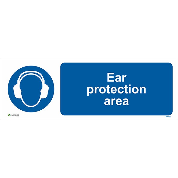 Buy Ear Protection Area Sign UK