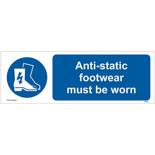 Buy Anti-static Footwear Must Be Worn Sign