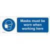 Buy Masks Must Be Worn When Working Here Sign
