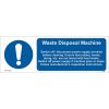 Waste Disposal Machine Sign