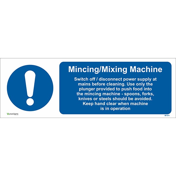 Mincing Mixing Machine Sign