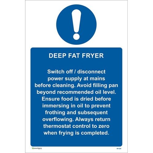 Deep Fat Fryer Large Sign