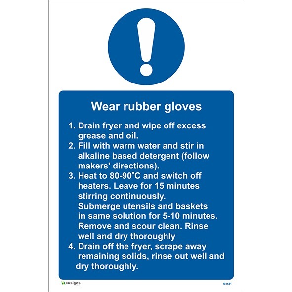 Wear Rubber Gloves Sign