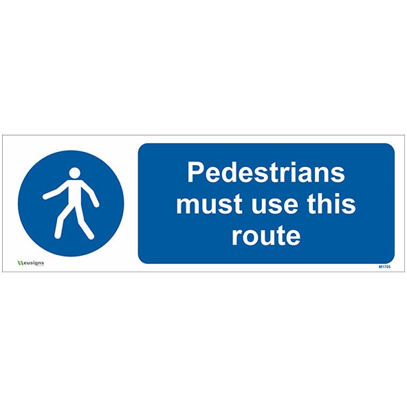 Buy Pedestrians Must Use This Route Sign