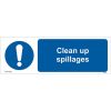 Buy Clean Up Spillages Sign UK