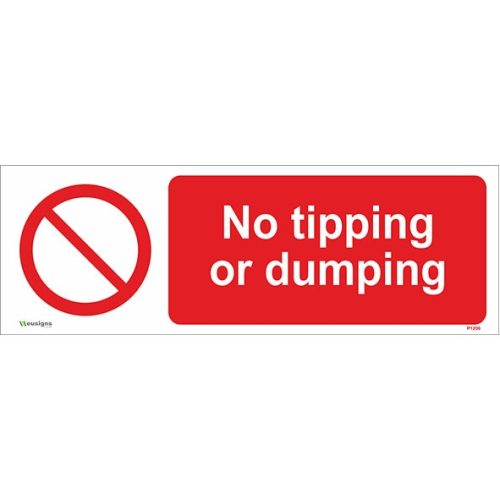 No Tipping Or Dumping Sign