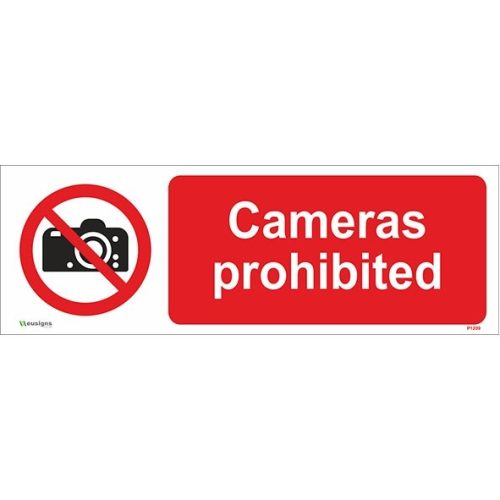 Cameras Prohibited Sign