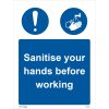Sanitise Your Hands Before Working Sign