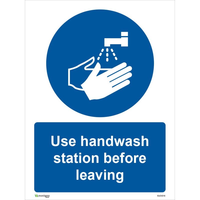 hand wash sanitation sign