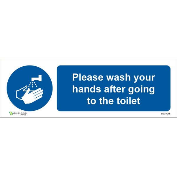 Please Wash Your Hands After Going To The Toilet Safety Sign Shop