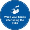 Wash your hands after using the toilet vynil sticker.