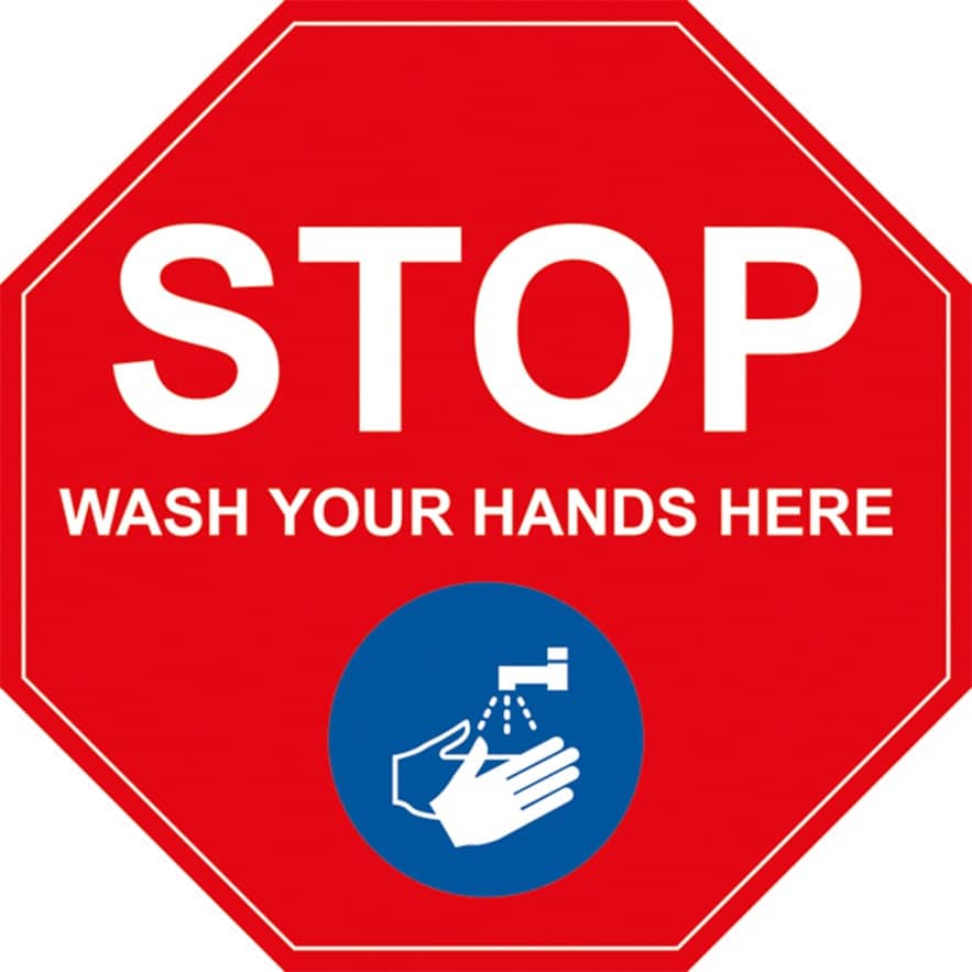 Stop Wash Your Hands Here Sticker