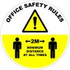 Buy Office Safety Rules - keep your distance 2m sign,