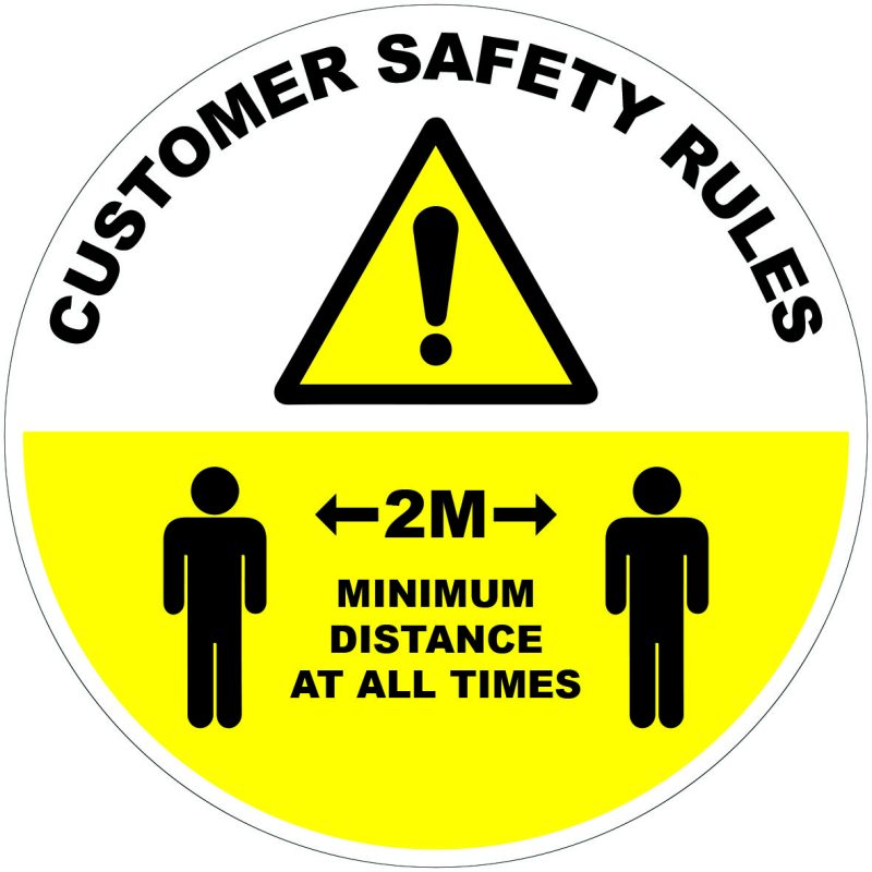 Buy Customer Safety Rules Stickers