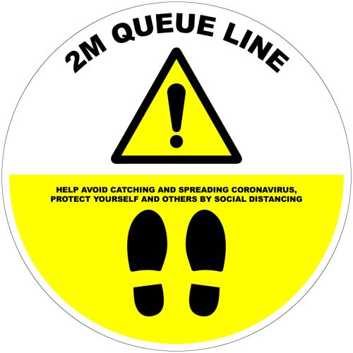 2m queue line walls sticker