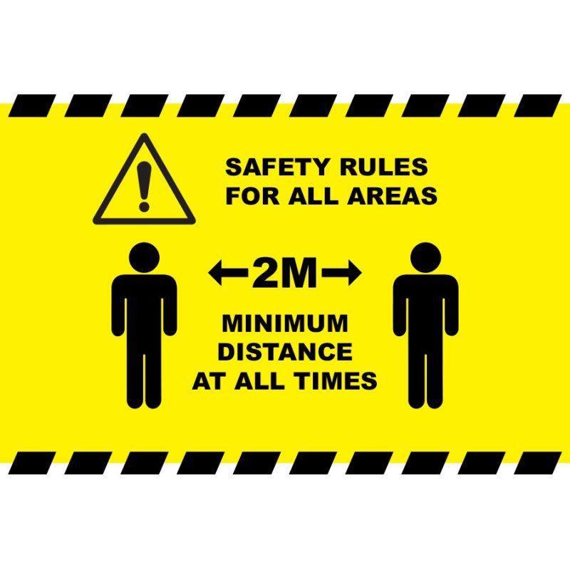 Safety Rules For All Areas signs