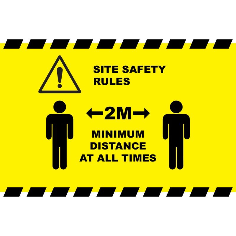 Buy Site Safety Rules Sticker - Posters - Signs- Covid-19 Signs